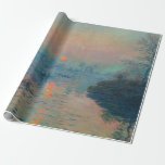 Papier Cadeau Claude Monet - Coucher de soleil sur la Seine à La<br><div class="desc">Coucher de soleil sur la Seine à Lavacourt,  Effet hiver / Soleil couchant sur la Seine a Lavacourt,  effet d'hiver - Claude Monet,  Huile sur toile,  1880</div>