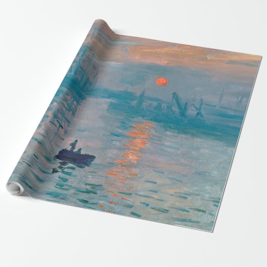 Papier Cadeau Claude Monet Impression Soleil Levant Français (Déroulé)