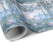 Papier Cadeau Claude Monet Impressionist Water Lillies Painting (Coin rond)