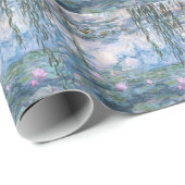 Papier Cadeau Claude Monet Impressionniste L'Eau Lillies Peintur (Coin rond)