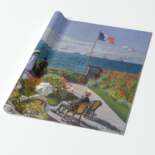 Papier Cadeau Claude Monet - Jardin de Sainte-Adresse (Déroulé)