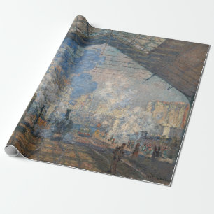 Papier Cadeau Claude Monet - La Gare Saint-Lazare