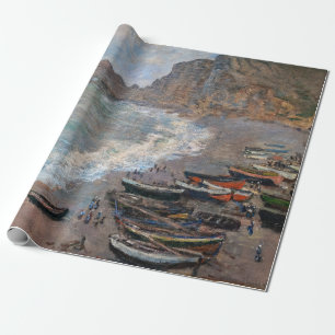 Papier Cadeau Claude Monet - La Plage à Etretat