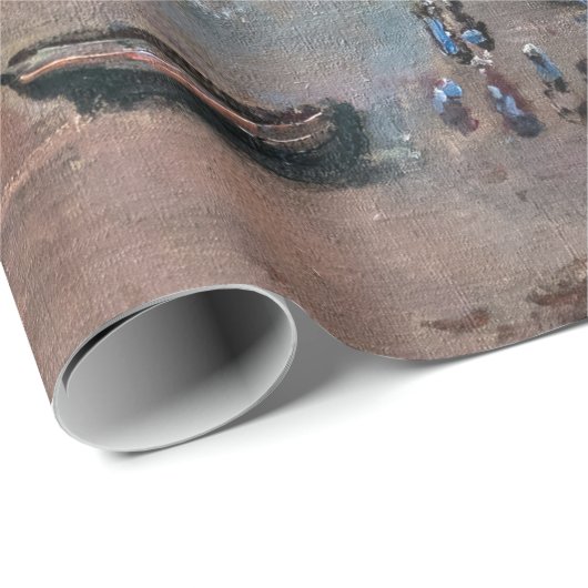 Papier Cadeau Claude Monet - La plage d'Etretat (Coin rond)