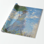 Papier Cadeau Claude Monet - La Promenade, Femme avec un Parasol<br><div class="desc">La Promenade,  Femme avec un Parasol / Madame Monet et son fils / La Promenade / La Femme a l'ombrelle - Claude Monet,  1875</div>
