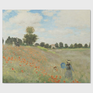 Papier Cadeau Claude Monet Le Champ de coquelicots près d'Argent