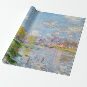 Papier Cadeau Claude Monet - Le Printemps au bord de la Seine