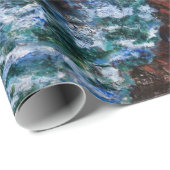 Papier Cadeau Claude Monet - Les Rochers à Belle-Ile, Côte sauva (Coin rond)