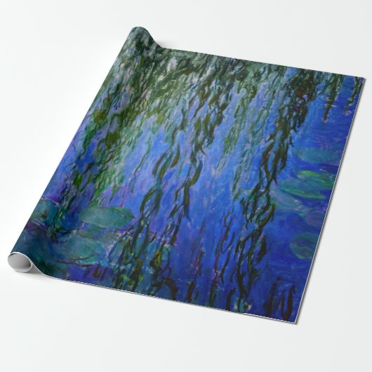 Papier Cadeau Claude Monet - Lys d'eau avec saule plumant (Déroulé)