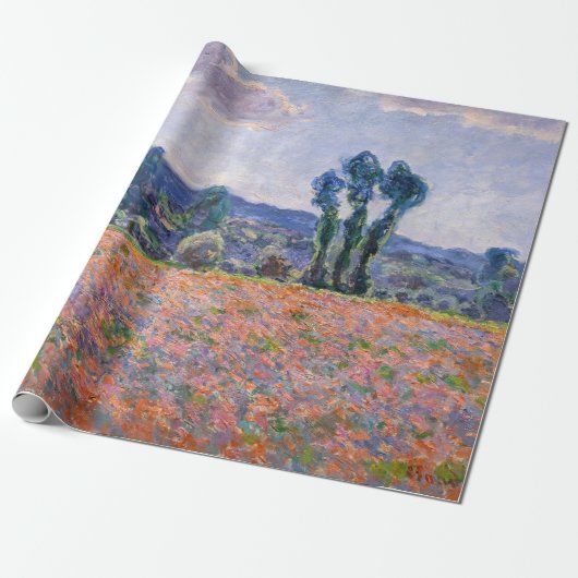 Papier Cadeau Claude Monet - Poppy Field 1890 (Giverny) (Déroulé)