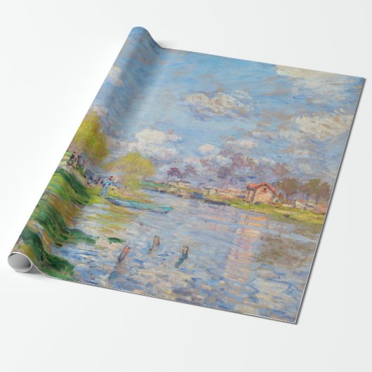 Papier Cadeau Claude Monet - Printemps de la Seine (Déroulé)