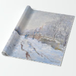 Papier Cadeau Claude Monet - Scène de neige à Argenteuil<br><div class="desc">Scène de neige à Argenteuil / Rue sous la neige,  Argenteuil - Claude Monet,  1875</div>