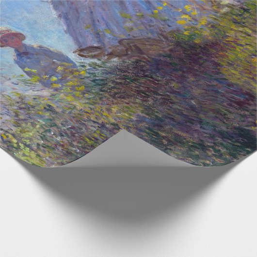 Papier Cadeau Claude Monet : Une femme avec un parasol (Coin)