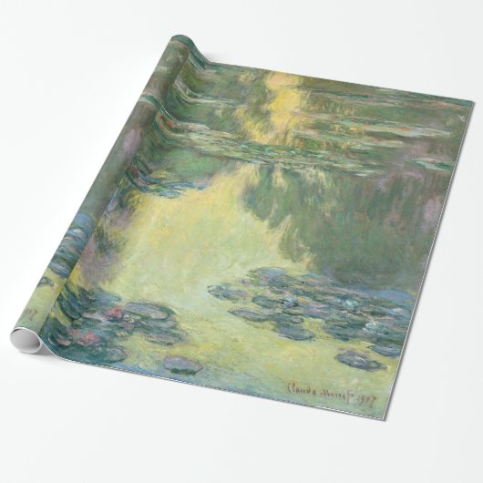 Papier Cadeau Claude Monet Water Lilies Impressionniste Peinture (Déroulé)