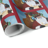 Papier Cadeau Clause du Père Noël victorien (Coin rond)