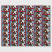 Papier Cadeau Clause du Père Noël victorien (Plat)