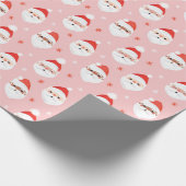 Papier Cadeau Clause Pink Retro Santa (Coin)