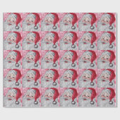 Papier Cadeau Clause Santa vintage (Plat)