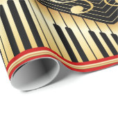 Papier Cadeau Clavier musical (Coin rond)