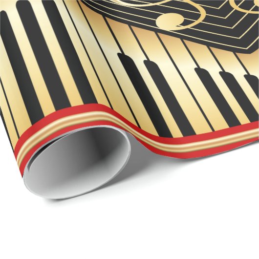 Papier Cadeau Clavier musical (Coin rond)