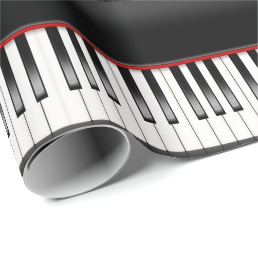 Papier Cadeau clavier piano (Coin rond)