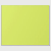 Papier Cadeau Clé de couleur solide jaune vert (Plat)