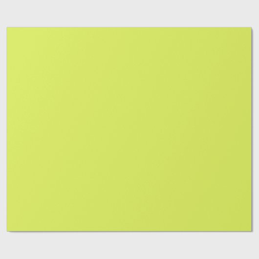 Papier Cadeau Clé de couleur solide jaune vert (Plat)