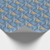 Papier Cadeau clé en poche en jean bleu (Coin)