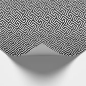 Papier Cadeau Clé grecque, noire et blanche (Coin)