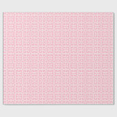 Papier Cadeau Clé grecque rose pâle Motif (Plat)
