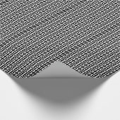 Papier Cadeau clé noire blanche grecque (Coin)