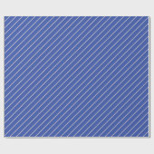 Papier Cadeau Clean and Simple Diagonal Line Patterns in Blue (Plat)
