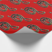 Papier Cadeau Clef triple musicale de relief métallique avec le (Coin)