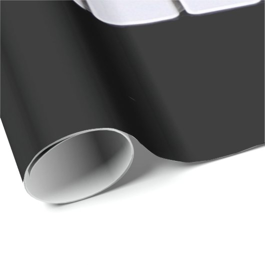 Papier Cadeau Clés classiques de piano (Coin rond)