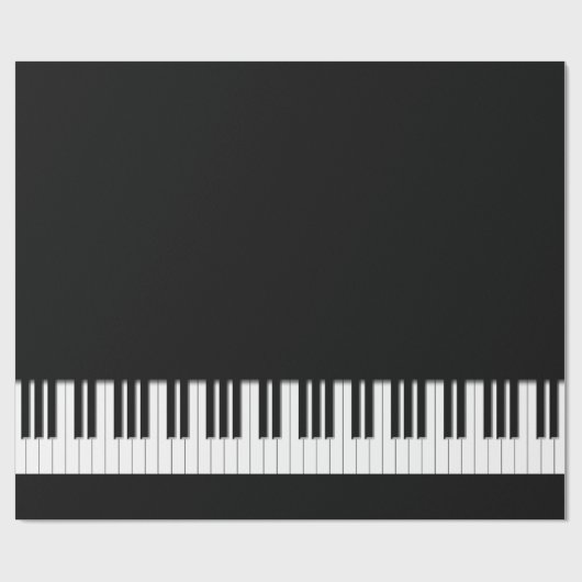 Papier Cadeau Clés de clavier de piano (Plat)
