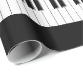 Papier Cadeau Clés de clavier de piano (Coin rond)