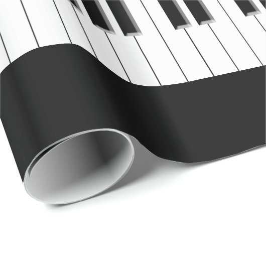 Papier Cadeau Clés de clavier de piano (Coin rond)