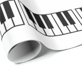 Papier Cadeau Clés simples de piano (Coin rond)