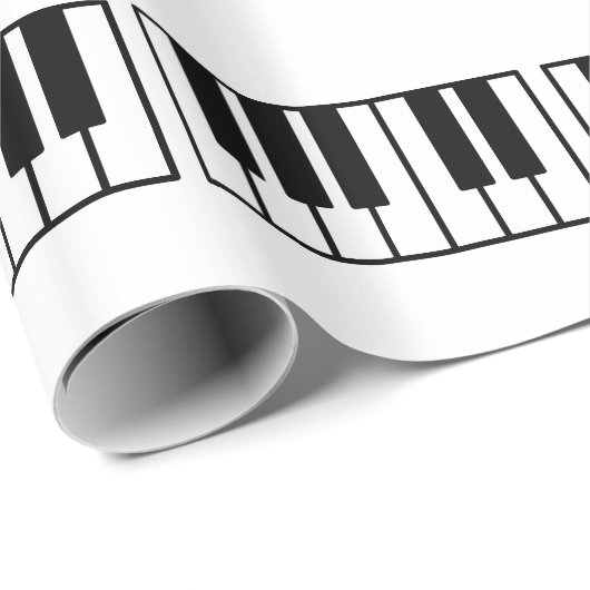 Papier Cadeau Clés simples de piano (Coin rond)