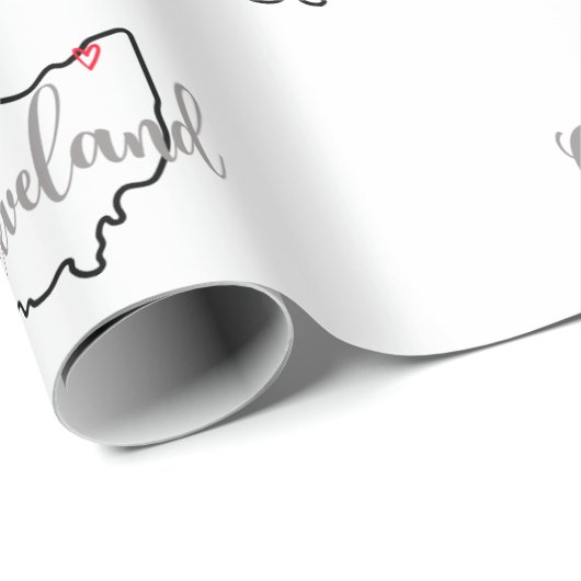 Papier Cadeau Cleveland Ohio (Coin rond)