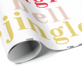 Papier Cadeau Cloche de jingle colorée moderne (Coin rond)