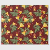 Papier Cadeau Cloche de Noël (Plat)