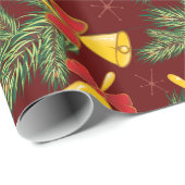 Papier Cadeau Cloche de Noël (Coin rond)