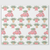 Papier Cadeau Cloche de Noël et arbre (Plat)