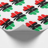 Papier Cadeau Clochers Rouge Noir Vert Kwanzaa (Coin)