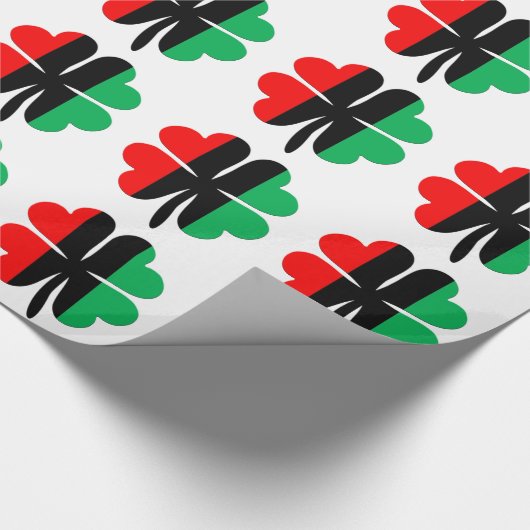Papier Cadeau Clochers Rouge Noir Vert Kwanzaa (Coin)