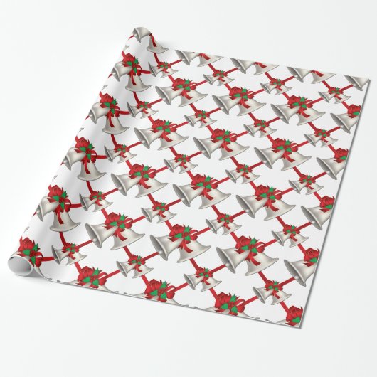 Papier Cadeau Cloches argentées (Déroulé)
