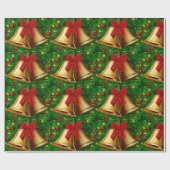 Papier Cadeau cloches de noël (Plat)