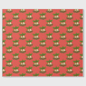 Papier Cadeau "Cloches de Noël" (Plat)
