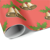 Papier Cadeau "Cloches de Noël" (Coin rond)